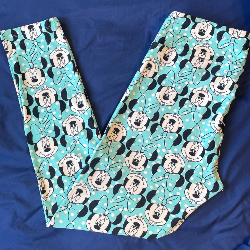 LuLaRoe Disney Minnie Mouse Head TC Leggings